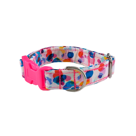 SIZE XS | Neon Pink Clasp - Jelly Dots